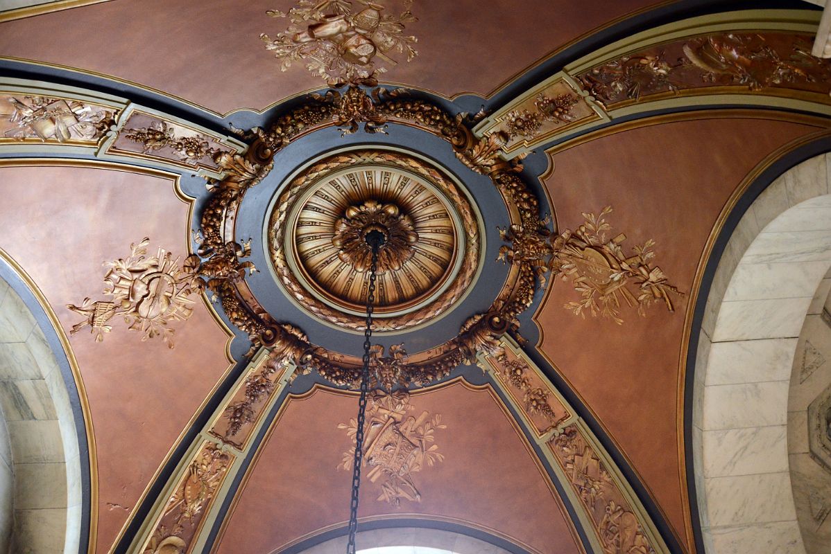 20-3 Ornate Ceiling On The Second Floor New York City Public Library Main Branch